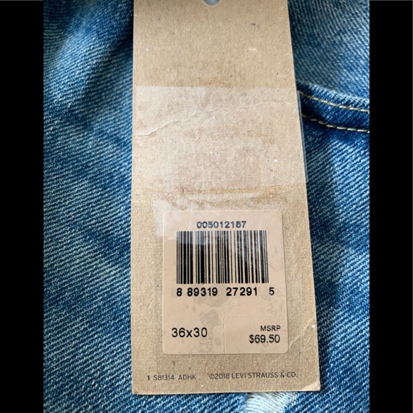 LEVI STRAUSS 501 ORIGINAL STRAIGHT LEG JEANS 36X30 - Picture 2 of 8